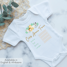 Load image into Gallery viewer, Safari Birth Announcement Onesie
