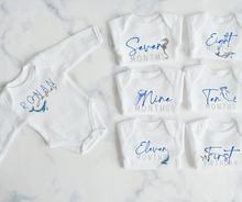 Load image into Gallery viewer, Ocean Monthly Milestone Onesie Set