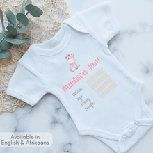 Load image into Gallery viewer, Hippo Birth Announcement Onesie