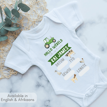 Load image into Gallery viewer, Farm Birth Announcement Onesie