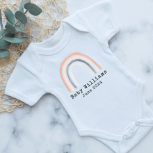 Load image into Gallery viewer, Neutral Rainbow Baby Pregnancy Announcement Onesie