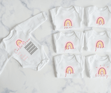 Load image into Gallery viewer, Pink Rainbow Monthly Milestone Onesie Set
