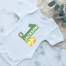 Load image into Gallery viewer, Dinosaur Birthday Onesie