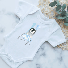 Load image into Gallery viewer, Penguin Birthday Onesie - Blue