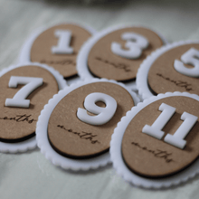 Load image into Gallery viewer, Scalloped Wooden Milestone Discs