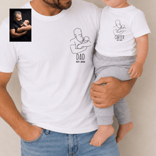 Load image into Gallery viewer, Personalised Line Drawing Matching Set Onesie | Father's Day