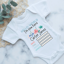 Load image into Gallery viewer, Ocean Birth Announcement Onesie