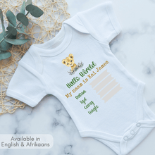 Load image into Gallery viewer, Lion Birth Announcement Onesie