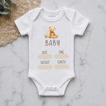 Load image into Gallery viewer, Teddy Bear Personalised Birth Announcement Onesie