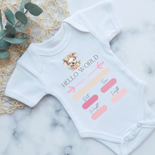 Load image into Gallery viewer, Pink Koala Birth Announcement Onesie