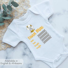 Load image into Gallery viewer, Sunflower Elephant Birth Announcement Onesie