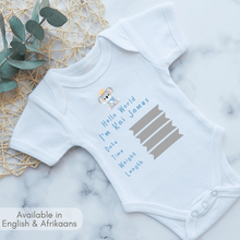 Load image into Gallery viewer, Koala Birth Announcement Onesie
