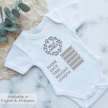 Load image into Gallery viewer, Wreath Birth Announcement Onesie