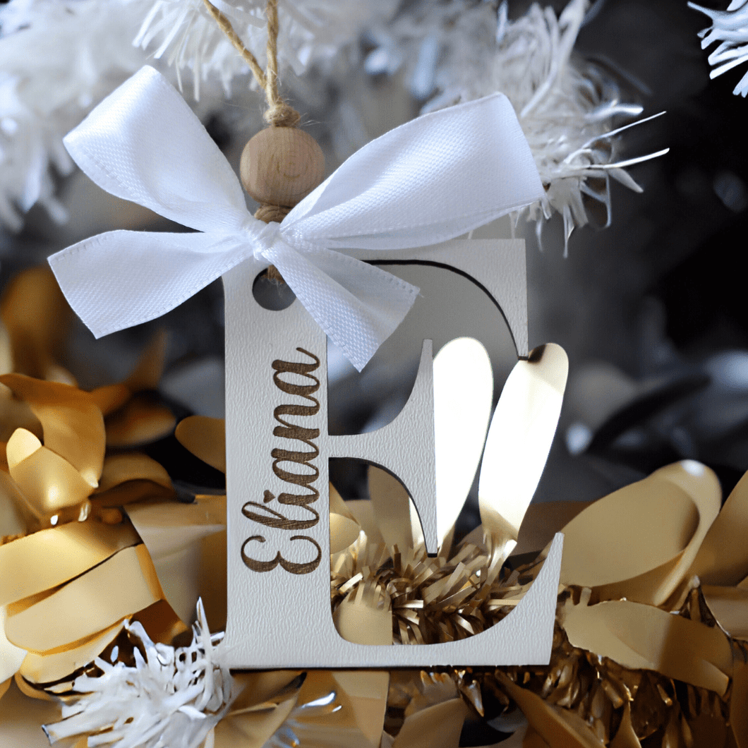 Initial Wooden Ornament