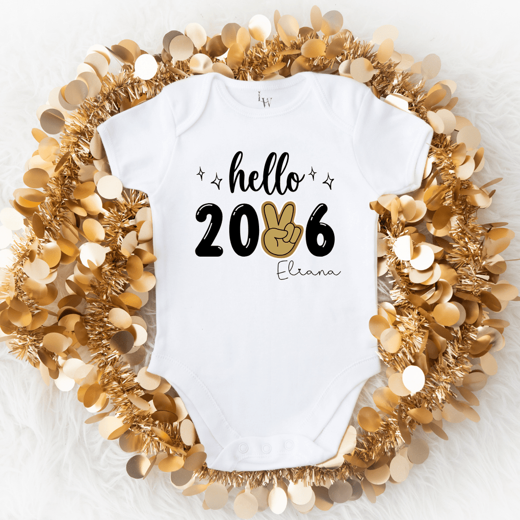 Hello 2026 New Year Onesie