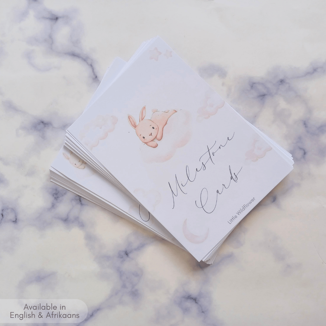 Pink Bunny Milestone Cards