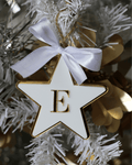 Double Layerd Initial Star Christmas Ornament | Christmas