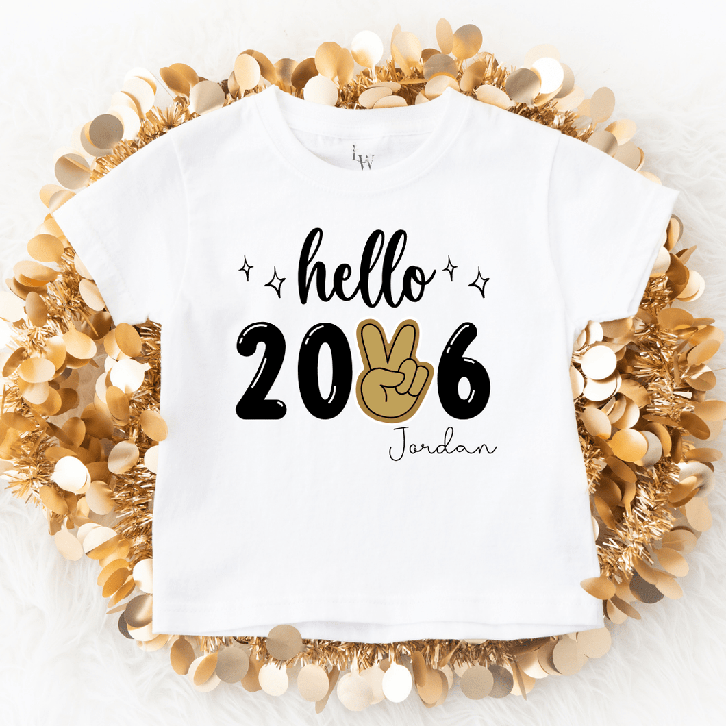 Hello 2026 New Year Kids Shirt