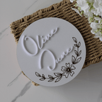 Personalised Wooden Name Announcement  Disc