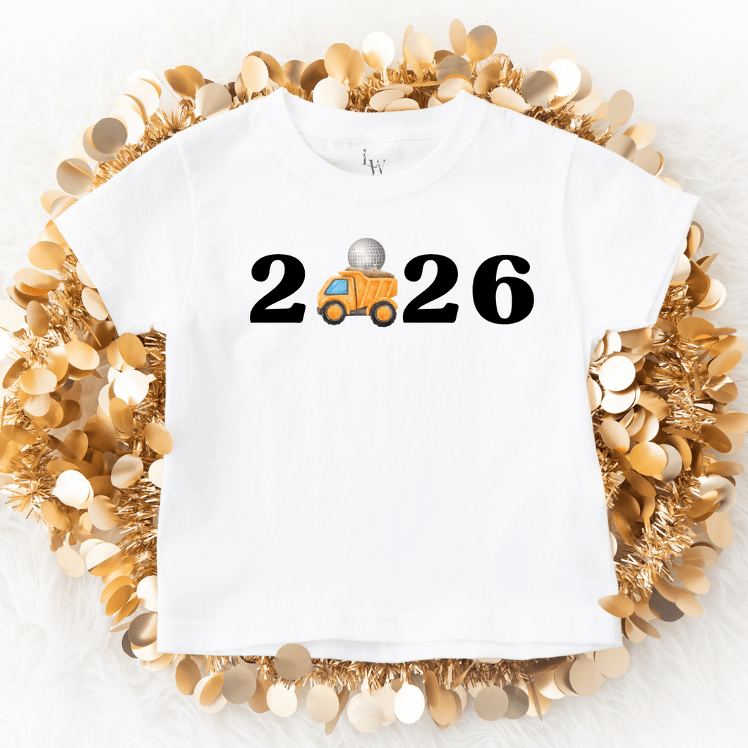 Construction 2026 New Year Kids Shirt