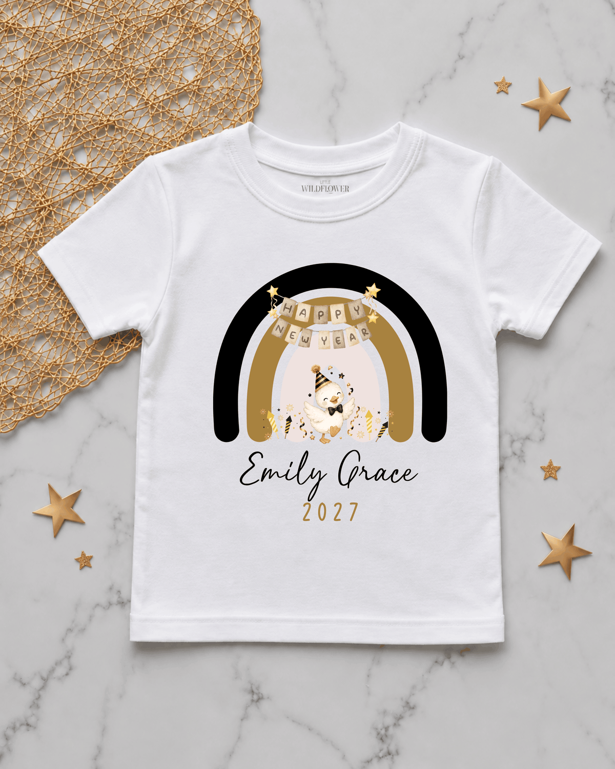 Personalised Rainbow Kids T-Shirt | New Year