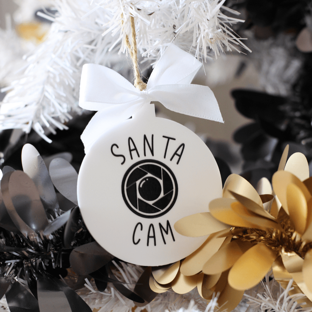 Santa Cam Acrylic Ornament