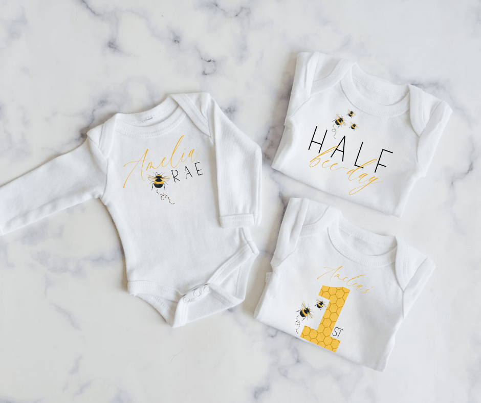 Bee Mini Monthly Milestone Onesie Set – Little Wildflower South Africa
