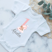 Load image into Gallery viewer, Hot Air Balloon Birthday Onesie - Pink
