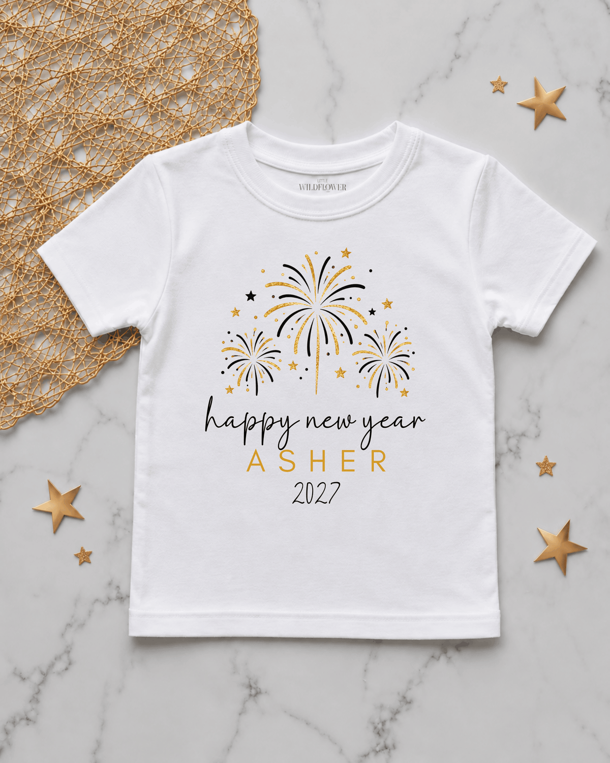 Personalised Fireworks Kids T-Shirt | New Year