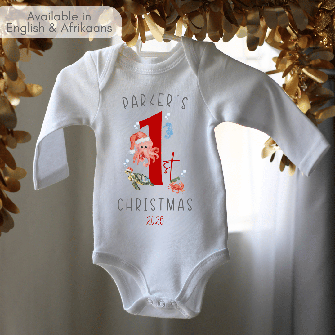 Ocean First Christmas Onesie
