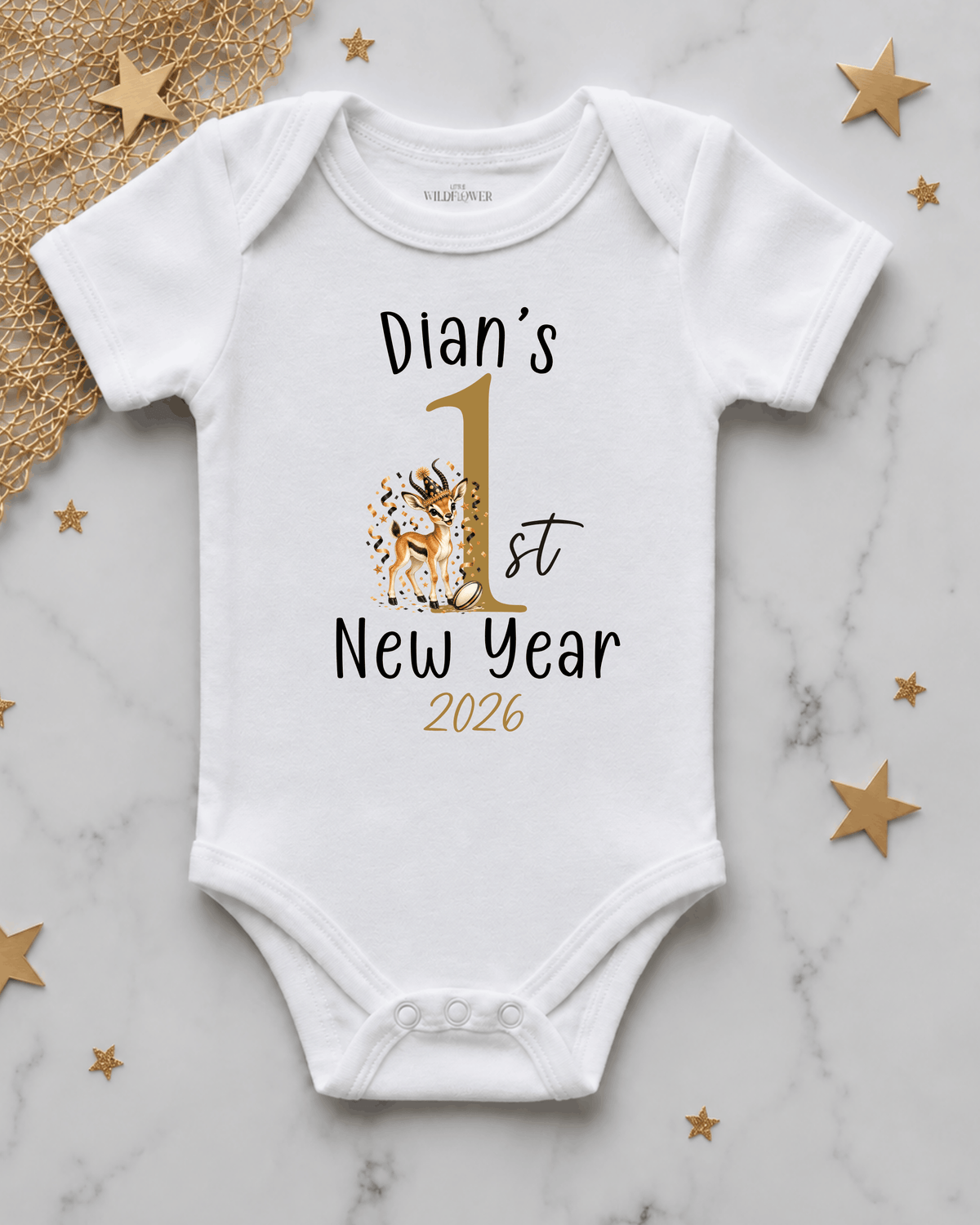 Personalised Rugby First New Year Onesie | New Year