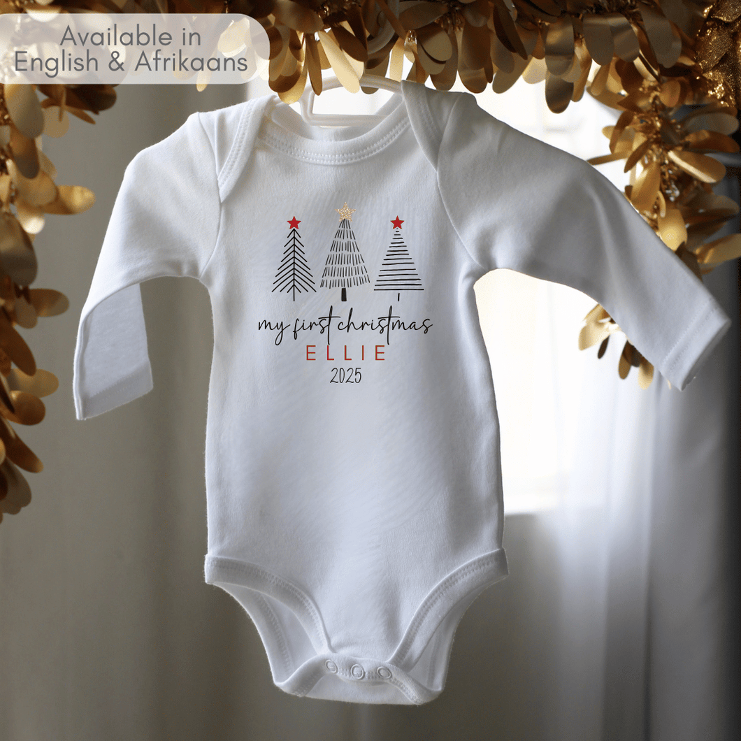 Minimalistic First Christmas Onesie