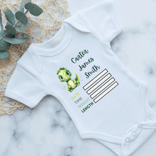 Load image into Gallery viewer, Dino Birth Announcement Onesie
