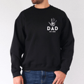 Personalised Handprint Dad Crew Neck