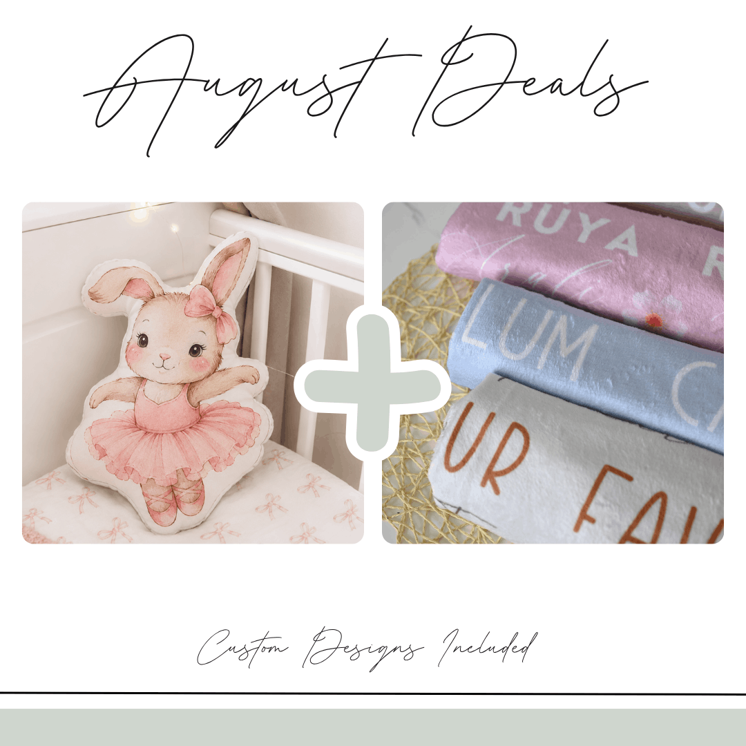Personalised Shaped Pillow & Medium Blanket | August Deals