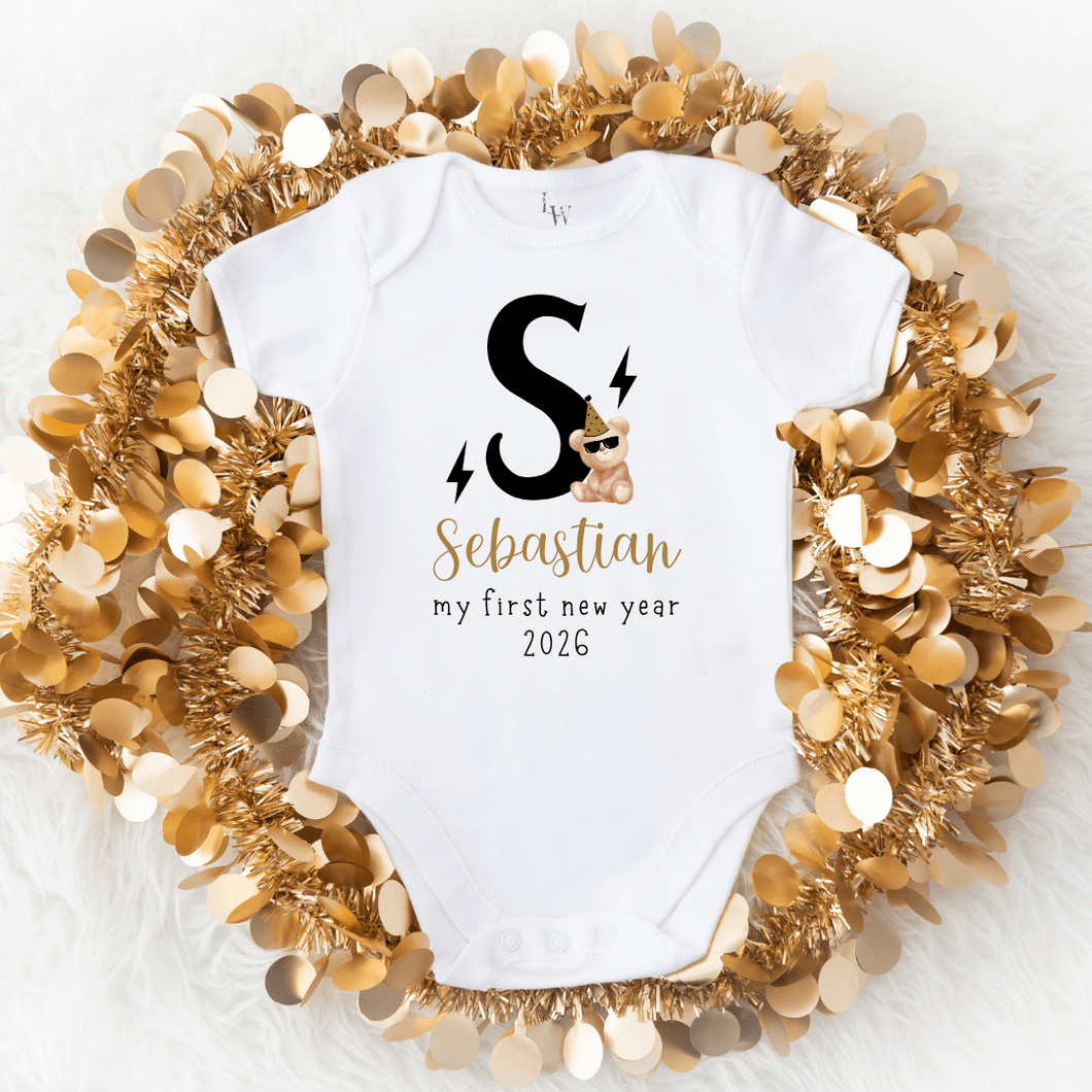 Rocker Bear First New Year Onesie