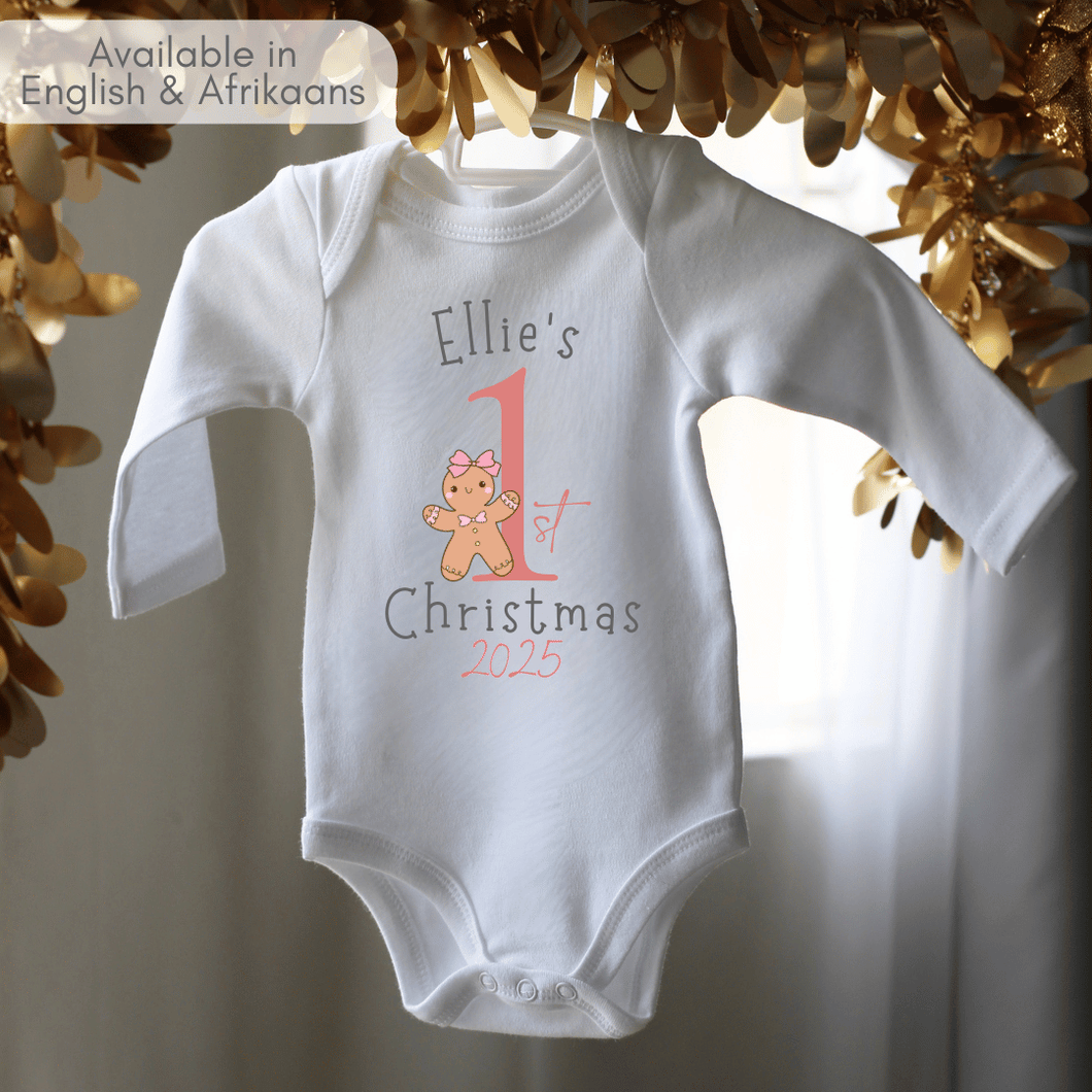 Gingerbread First Christmas Onesie