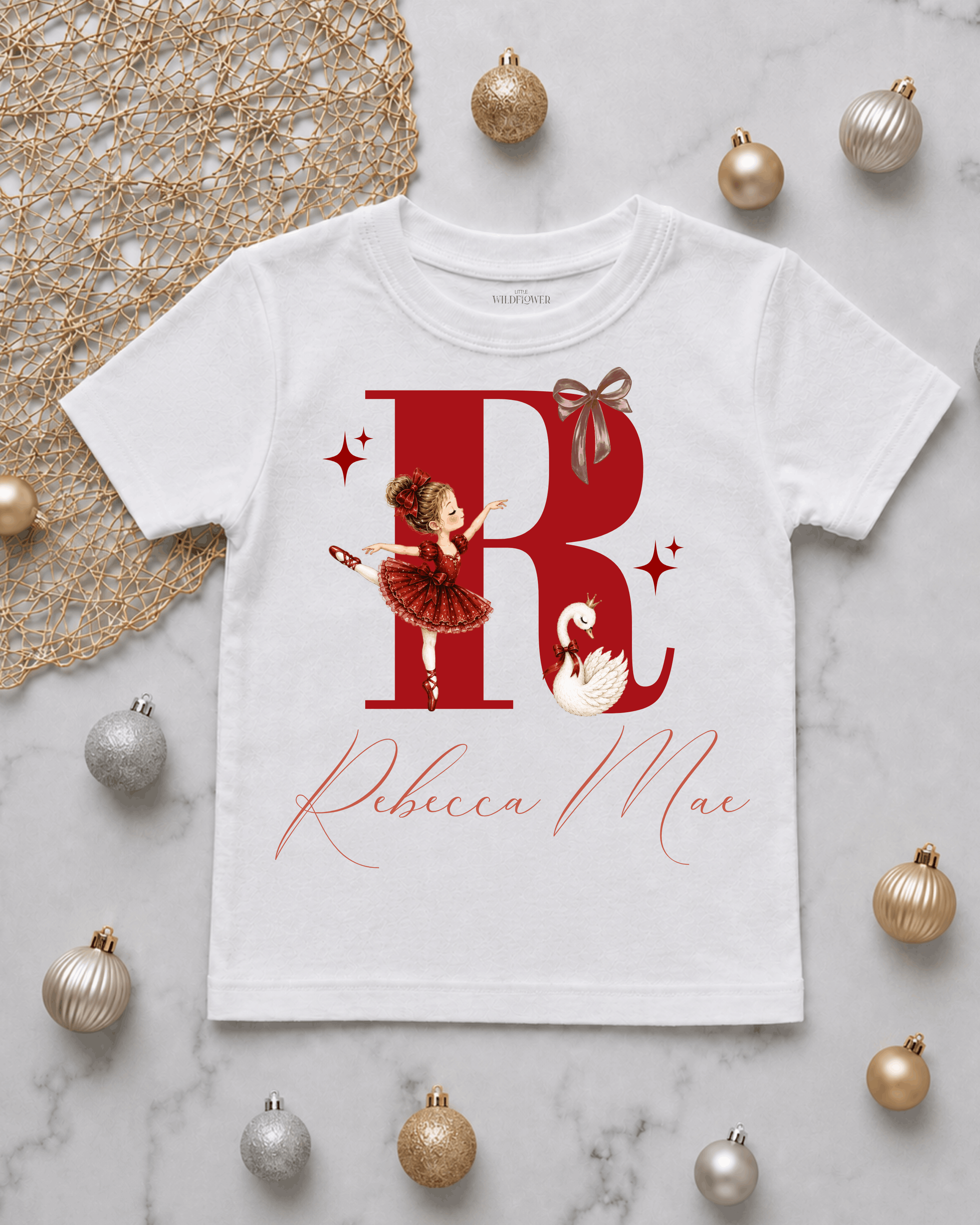 Personalised Ballet Kids T-Shirt | Christmas