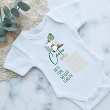 Load image into Gallery viewer, Zebra Birth Announcement Onesie
