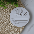Wooden Birth Announcement Disc