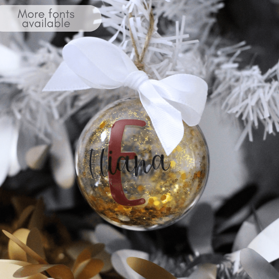 Initial Christmas Bauble