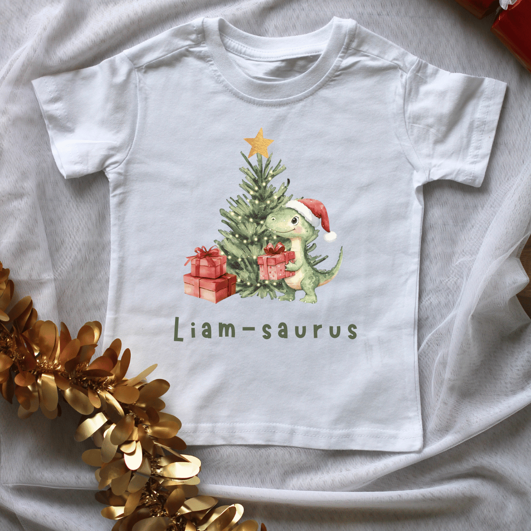 NameSaurus Christmas Kids Shirt