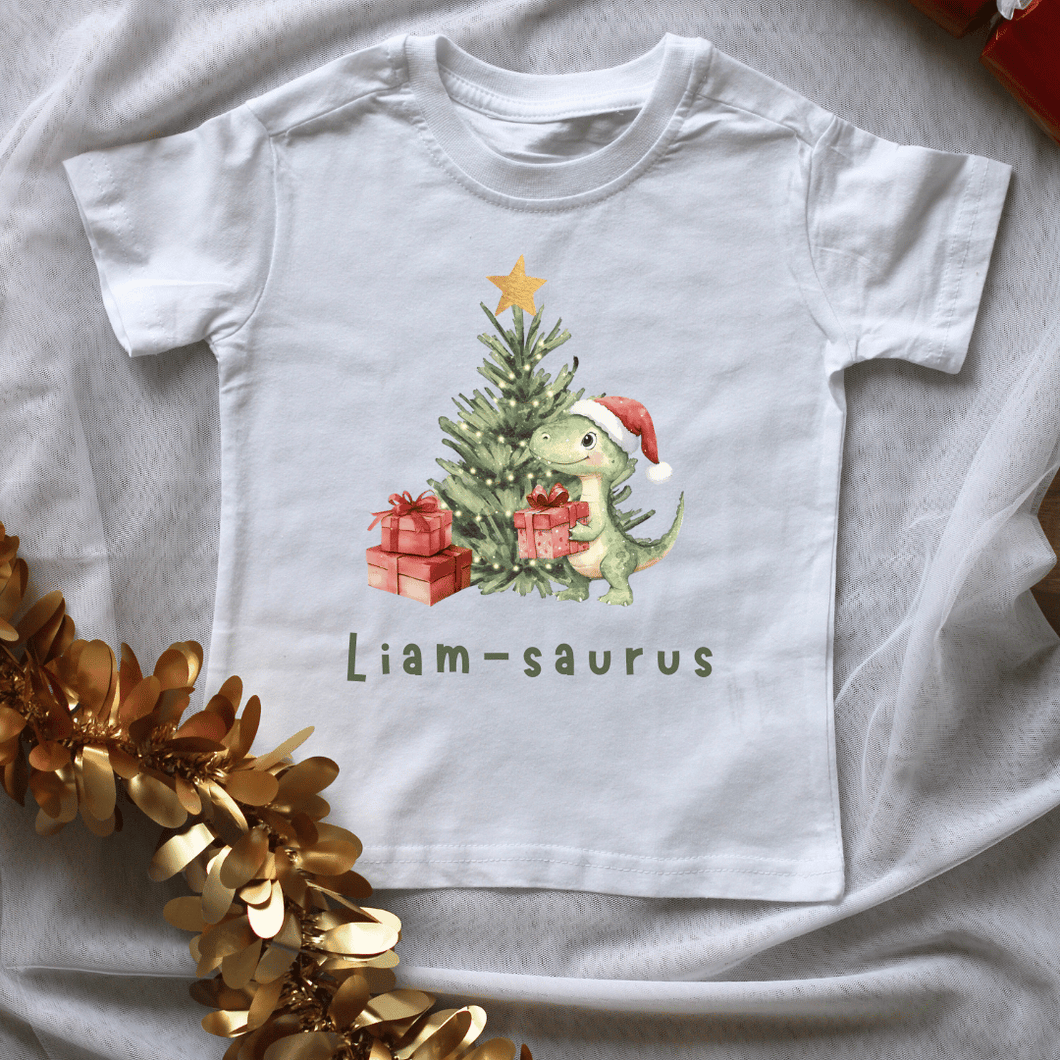 NameSaurus Christmas Kids Shirt