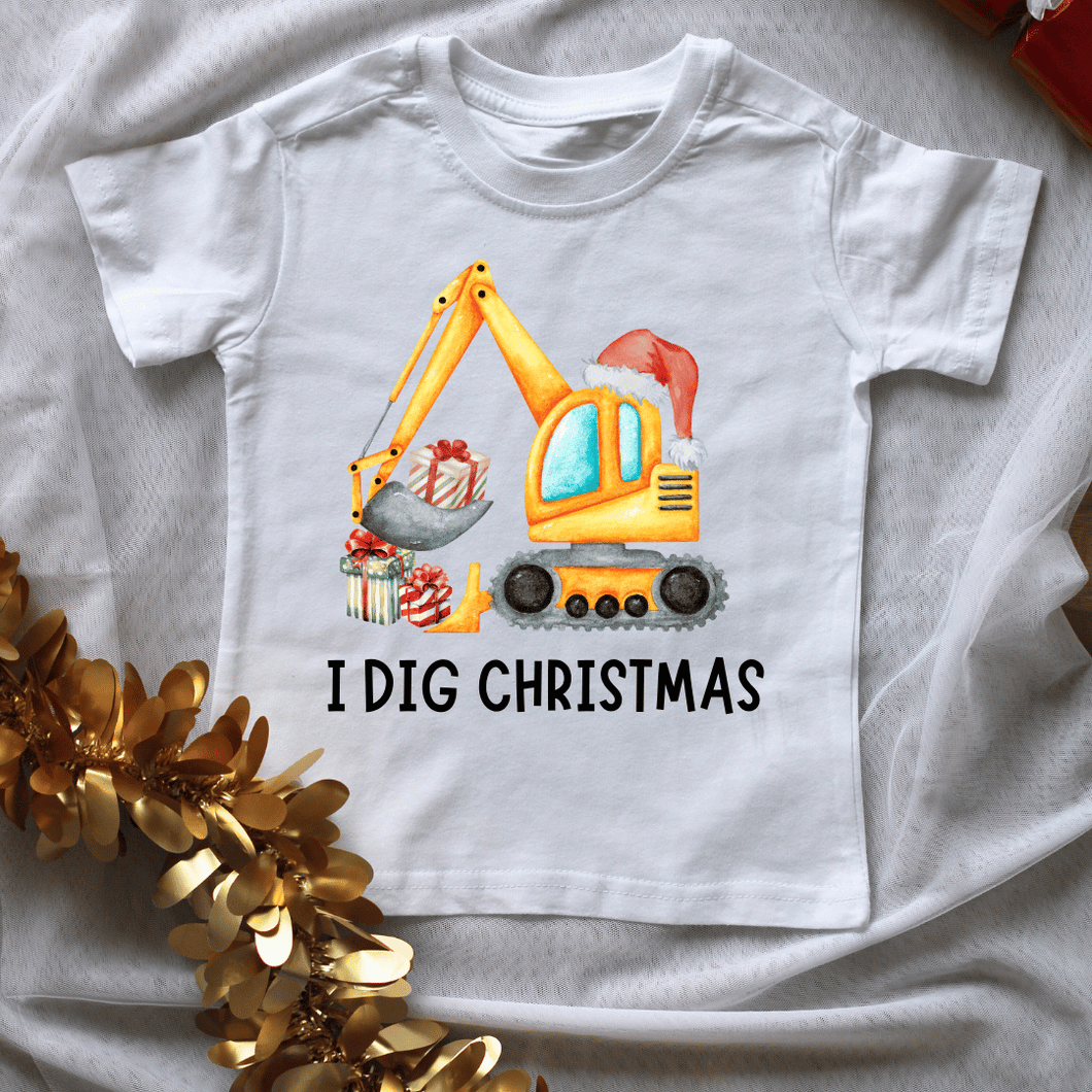 I Dig Christmas Kids Shirt