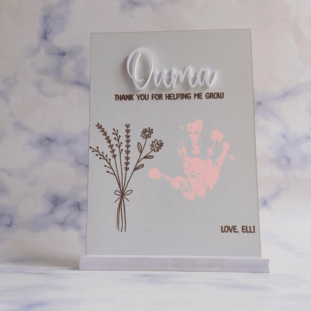 Thank You For Helping Me Grow Handprint Board | Mother's Day