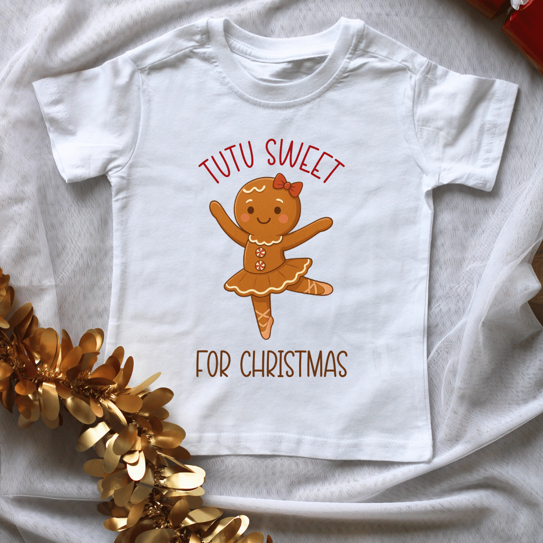 Gingerbread Tutu Christmas Kids Shirt