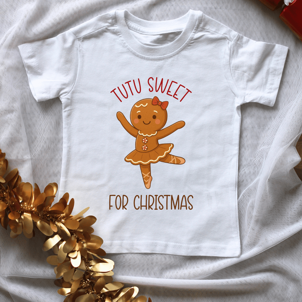Gingerbread Tutu Christmas Kids Shirt