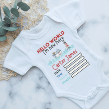 Load image into Gallery viewer, Nautical Birth Announcement Onesie
