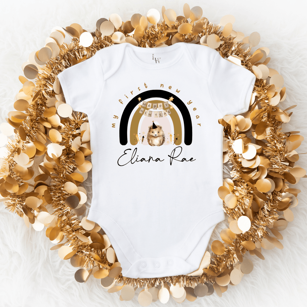 Rainbow First New Year Onesie