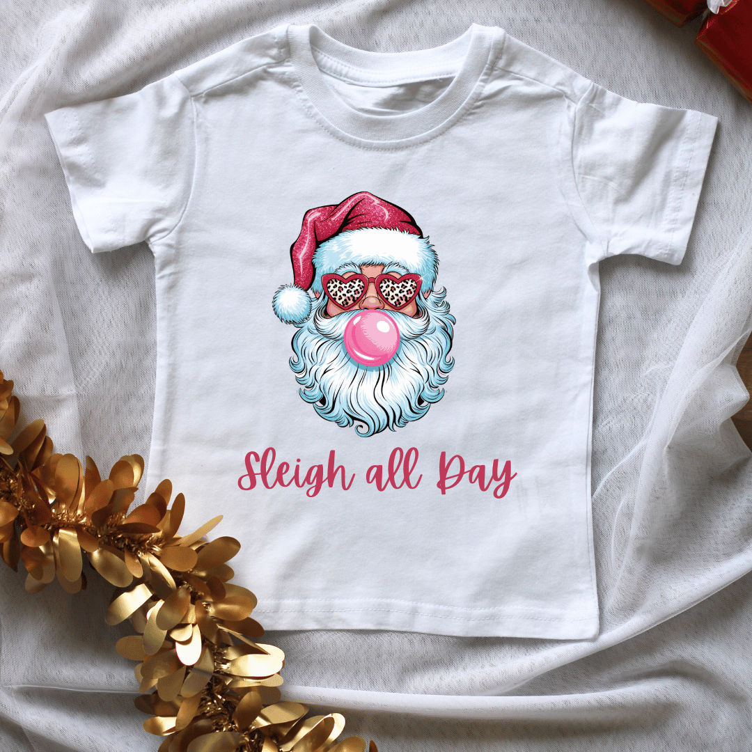 Sleigh All Day Christmas Kids Shirt
